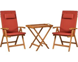 JAVA PREMIUM - Bistroset voor 2 - Rood - Acaciahout