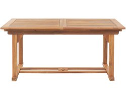 JAVA - Tuintafel - Lichtbruin - 90 x 160/220 cm - Acaciahout