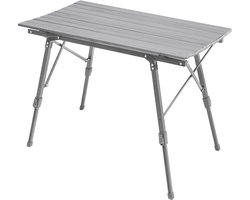 Jawinio tuintafel - opklapbare tafel in hoogte verstelbaar aluminium zilver