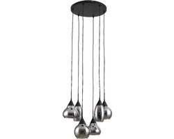 Jaxine hanglamp smoke glas 6L