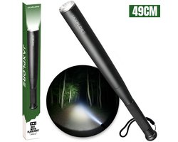 Jaxplore Militaire Zaklamp - 49cm - Aluminium - 1000 Lumen - T6 LED - Tactische Knuppel - Camping lamp - Honkbalknuppel - Zwart