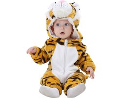 JAXY Baby Onesie - Baby Rompertjes - Baby Pyjama - Baby Pakje - Baby Verkleedkleding - Baby Kostuum - Baby Winterpak - Baby Romper - Baby Skipak - Baby Carnavalskleding - Maat 90 - Tijger