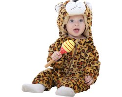 JAXY Baby Onesie - Baby Rompertjes - Baby Pyjama - Baby Pakje - Baby Verkleedkleding - Baby Kostuum - Baby Winterpak - Baby Romper - Baby Skipak - Baby Carnavalskleding - Maat 100 - Luipaard