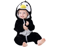 JAXY Baby Onesie - Baby Rompertjes - Baby Pyjama - Baby Pakje - Baby Verkleedkleding - Baby Kostuum - Baby Winterpak - Baby Romper - Baby Skipak - Baby Carnavalskleding - Maat 90 - Penguin
