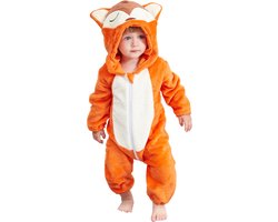 JAXY Baby Onesie - Baby Rompertjes - Baby Pyjama - Baby Pakje - Baby Verkleedkleding - Baby Kostuum - Baby Winterpak - Baby Romper - Baby Skipak - Baby Carnavalskleding - Maat 120 - Vos