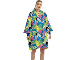 JAXY - Hoodie Deken - Snuggle Hoodie - Fleece Deken Met Mouwen - Snuggle - Cuddle Hoodie - 1450 Gram - Surf