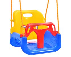 JAXY Meegroei Schommel - Baby Schommel - Schommel Baby Binnen en Buiten - Swing - Babyschommel Buiten - Peuterschommel - Kinderschommel - 3 in 1 Schommelzitje