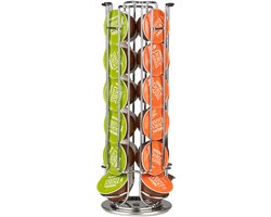 Jay Hill Dolce Gusto Cuphouder - Koffiecuphouder voor 24 cups - Draaibaar plateau voor gemakkelijk gebruik - Voorkomt krassen op je keukenblad - Staal - 12 x 11,5 x 34 cm - Keukengerei - Koffie Accessoires
