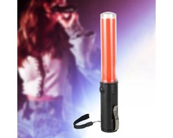 Je Huis LED Verkeersstok 26 cm – Rode Signaalstaaf met 3 Lichtstanden, Polsband & Lanyard – Verkeersregelaar Lamp voor Luchthaven, Parkeren & Noodsituaties