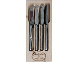 Jean Dubost Laguiole - 2 Botermesjes en 2 Kaasmesjes - Classic - Staal