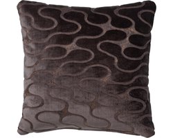 JEAN | sierkussen 45x45 cm | Ganache | bruin | Hoii | met duurzame kussenvulling