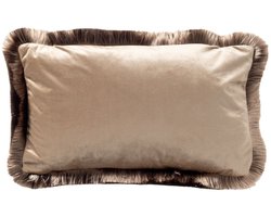 JEANETTE | sierkussen 30x50 cm | Doeskin | bruin | Hoii