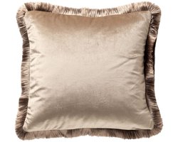 JEANETTE | sierkussen 45x45 cm | Doeskin | bruin | Hoii