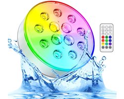 JeiibrZui 1 Multifunctioneel Onderwater LED-Lamp, Lay-Z-Spa LED-lamp met RF Afstandsbediening voor 16 Kleuren en Badverlichting