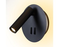 JeiibrZui 1 Verstelbare Wandlamp LED-bedlamp, Corrosiebestendige Aluminiumlegering Wandlamp met schakelaar voor Kamer, Gang, Inloop