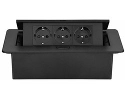 JeiibrZui 1 x Pop-up Stopcontact voor Aanrecht, Waterdicht & Dustproof Stopcontact met USB-C PD 20W voor Home Office & Vergadertafels