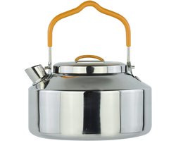 JeiibrZui Camping Theeketel en Koffiekan Set - 1.0L Capaciteit - Roestvrij Staal met Isolatiehandvat - Ideaal voor Wandelen en Picknicken