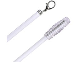 JeiibrZui Gordijnroede - Aluminiumlegering - Handmatige Bediening Met Hendel Voor Stevigheid En Duurzaamheid - 1 Stuk - Voor Algemeen Gebruik Wit