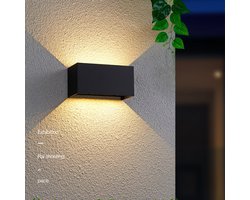 JeiibrZui IP65 Waterdichte Buitenverlichting Met Bewegingssensor - Dimbare Verandaverlichting Voor Tuin En Ingang - Energiezuinige LED Wandlamp