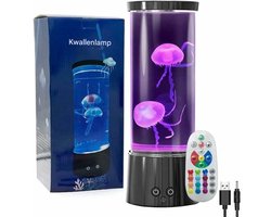 JeiibrZui Kwallenlamp - Kwallenaquarium - 16 Kleuren LED Nachtlampje Met Afstandsbediening En Stille Motor - 1 - Rustgevende Sfeer Voor Thuis En Kantoor Blauw