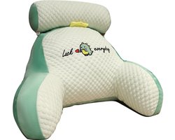 JeiibrZui Leeskussen - Zitkussen Voor Volwassenen Voor In Bed - Ergonomische Ondersteuning En Comfortabele Rug - 1 Stuk - Groen