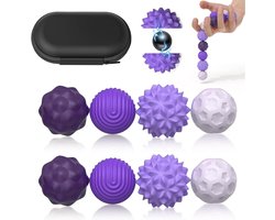 JeiibrZui Magnetische Focusballen - Sensorische Magnetische Bal - Voor Concentratie & Ontspanning - 8 Stuks - Voor Thuis En Kantoor Paars