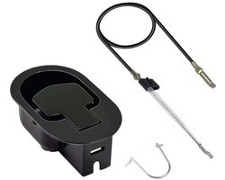 JeiibrZui Metalen Kabel Voor De Relaxfauteuil - Vervangen Van De Handgreep Van De Relaxfauteuil - Snel Te Installeren + Duurzame Verlenging Voor De Voetensteun - 1 Stuk - Algemeen Gebruik + Zwart