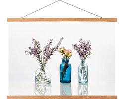 JeiibrZui Posterlijst Van 51 Cm - Magnetische Fotolijst Van Zaagsel - Houdt Posters En Stoffen Vast Met Krachtige Magneten - 4 - Voor Woonkamer Of Kantoor In Bruin