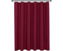 JeiibrZui Rood Douchegordijn - Badkamergordijnen Douche - Waterdicht & Schimmelwerend + Opvouwbaar en Ademend - 1 Stuk - Badkamer/Rood