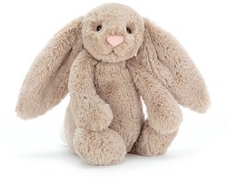 Jellycat Bashful Bunny - Beige konijn knuffel van 31 cm - Voor alle leeftijden