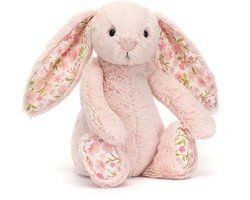 Jellycat Knuffels - Blossom Blush Bunny Cherry - Roze - Konijn - Knuffel - 18 cm - Voor alle leeftijden