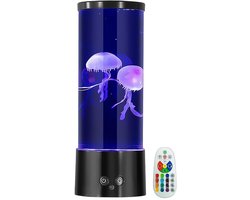 Jellyfish Lamp – Lavalamp met Kwallen - 16 Kleuren - Nachtlampje Kinderen en Volwassenen – Lava lamp - Multi- Color Lamp - Tafellamp - LED lamp - Nachtlamp - Valentijn
