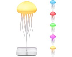 Jellyfish Lamp - Stemgestuurde Jellyfish Lamp met Dansende Tentakels - RGB Gradiënt Jellyfish Nachttafellamp - Oplaadbare Jellyfish Tafellamp met Touchsensor