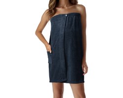JEMIDI Sauna Terry Kilt Sarong M-XXL Dames 100% Katoen Sauna Kilt Sauna Sarong Sauna Handdoek - Donkerblauw