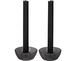 JENS Living Giftset Kandelaar + Kaars Zwart /2