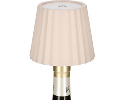 JENS Living LED Fles Lamp Ribbel Taupe