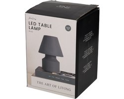 JENS Living LED Tafellamp Gijs Antraciet – Oplaadbare Dimbare Tafellamp met USB-C
