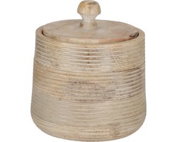 JENS Living Mango Opbergpot - Ø19 x 17 cm - Taupe