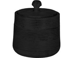 JENS Living Mango Opbergpot - Ø19 x 17 cm - Zwart
