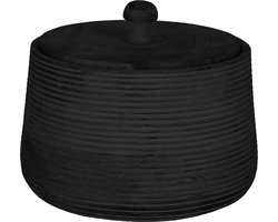 JENS Living Mango Opbergpot XL - Ø22 x 20 cm - Zwart