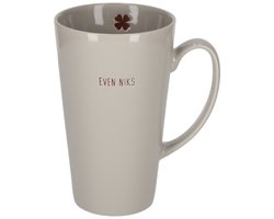 JENS Living - Shiny Mok XL - Zand - EVEN NIKS - Keramiek - 550 ml