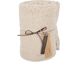 JENS Living Teddy plaid - Deken - Polyester - 160 x 120 cm - Taupe