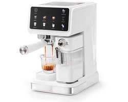 Jently espressomachine - koffiemachine - automatische melkopschuimer - latte/cappuccino/heet water - wit