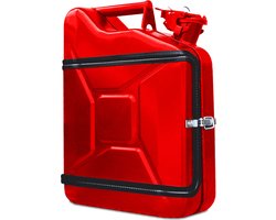 Jerrycan Bacardi Giftset - Rood - 10L Stalen Bar met Glas