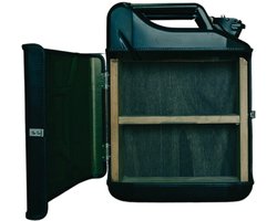 Jerrycan Kast Basic Plus - Zwart - Opvallend en Praktisch - Multifunctioneel Opbergmeubel - Uniek Design