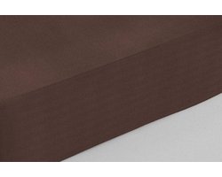 Jersey hoeslaken BRUIN 190/200 x 200/220 met hoge voor boxspring of waterbed