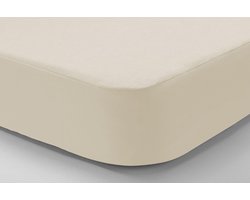 Jersey hoeslaken ECRU 190/200 x 200/220 met hoek 30 cm voor boxspring of waterbed