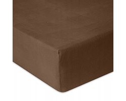 Jersey Hoeslaken met Elastiek 110/120x190/200cm Premium Bruin