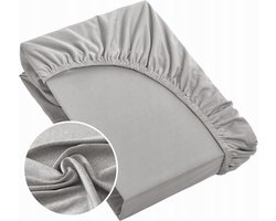 Jersey Hoeslaken met Elastiek 240x220 cm - Zilver