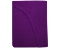 Jersey Hoeslaken voor waterbedden en boxspringbedden, 200 x 220 cm + 40 cm matrashoogte, enorme keuze aan kleuren (200 x 220 cm, paars/pruim)